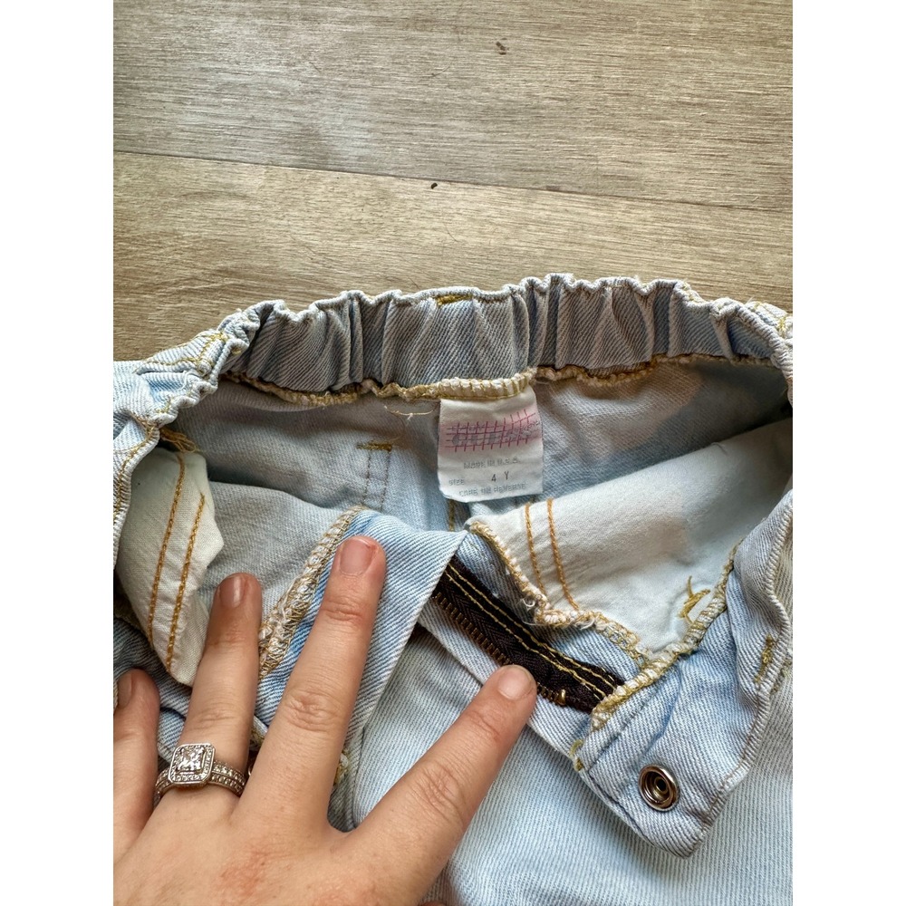 Vintage Baby Guess Light Wash Denim Shorts Size 4Y Button Fly - Picture 11 of 14